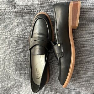 Franco Sarto Black Leather Loafers